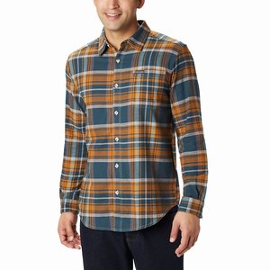 Columbia Boulder Ridge™ Långärmad Flannel Herr Grå/Bruna (LNUVM7904)